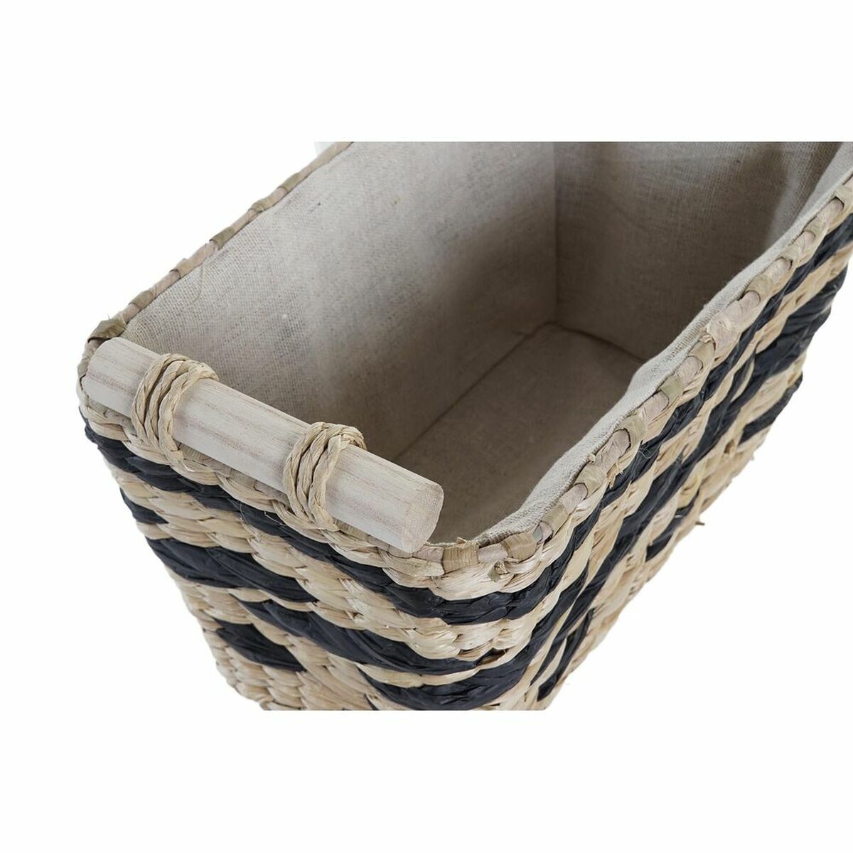 Korb-Set DKD Home Decor Grau natürlich Naturfaser 38 x 26 x 24 cm 3 Stücke